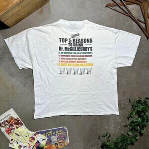 Vintage Y2K 2000s Dr. Mcgillicuddy's Tee Mens XL Schnapps Boxy Liquor Shirt
